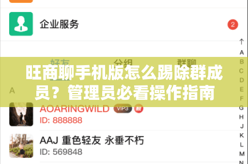 旺商聊手机版怎么踢除群成员？管理员必看操作指南