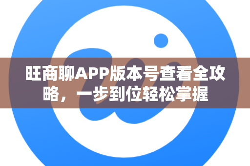 旺商聊APP版本号查看全攻略，一步到位轻松掌握