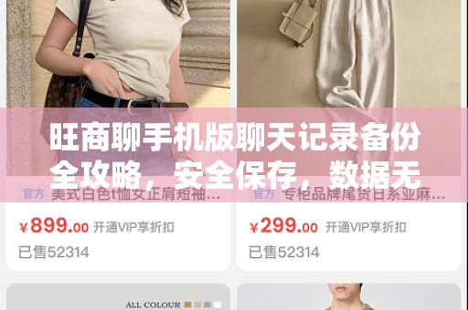 旺商聊手机版聊天记录备份全攻略，安全保存，数据无忧