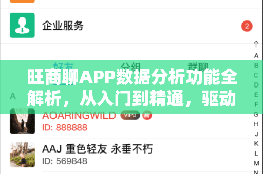 旺商聊APP数据分析功能全解析，从入门到精通，驱动商业决策